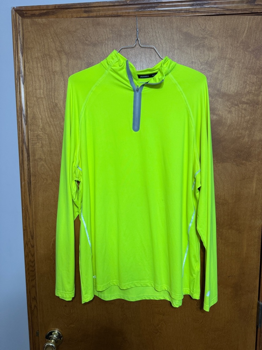 Russell Athletic Neon Yellow Long-Sleeve Swim Rash Guard